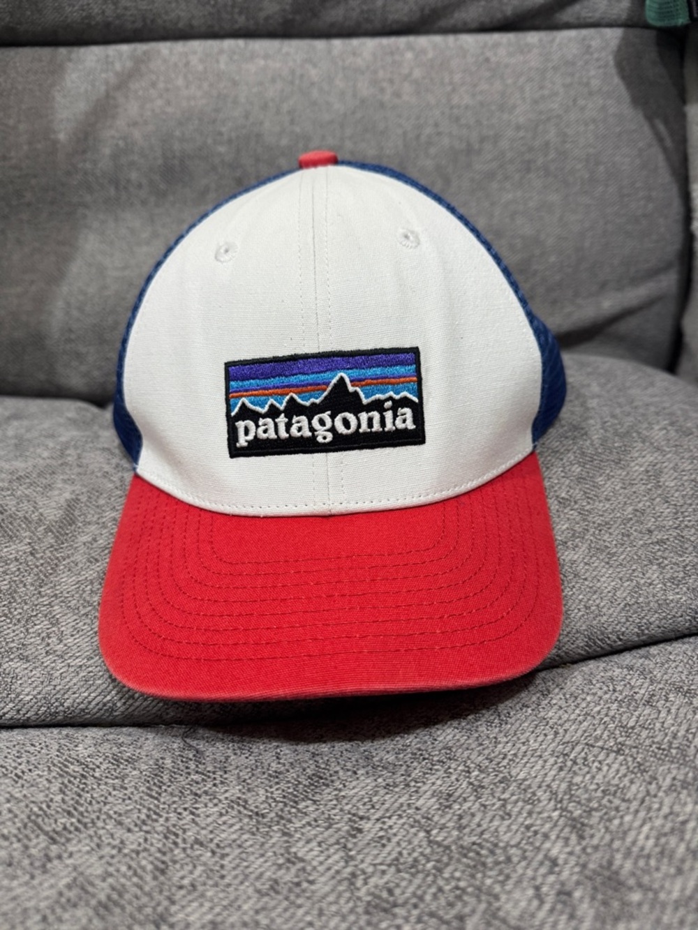 Patagonia Trucker Hat Red White Blue Snapback Mesh Cap